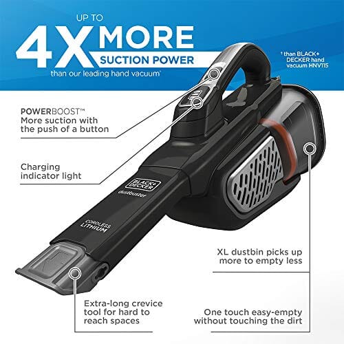 BLACK+DECKER dustbuster Handheld Vacuum, Cordless, AdvancedClean+ , Bl —  ShopWell