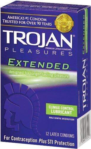 Trojan Extended Climax Control Lubricated Condoms, 12 Count Condom Trojan 