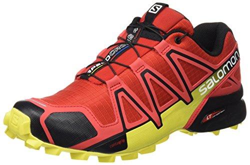 Salomon Men's Speedcross 4 Trail Running Shoes Radiant Red/Black / Corona Yellow 10 Men's Trail Shoes Salomon 