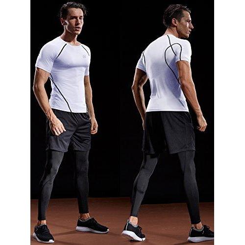 Neleus Men's Compression Baselayer Athletic Workout T Shirts 1 Or 3 Pack Activewear Neleus 