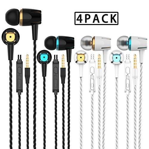 A9 Headphones Earphones Earbuds Earphones, Noise Islating, High Definition, Stereo for Samsung, iPhone,iPad, iPod and Mp3 Players (Mixed Color 4 Pairs) (Mixed Color 4 Pairs) Electronics YNR 