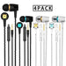 A9 Headphones Earphones Earbuds Earphones, Noise Islating, High Definition, Stereo for Samsung, iPhone,iPad, iPod and Mp3 Players (Mixed Color 4 Pairs) (Mixed Color 4 Pairs) Electronics YNR 