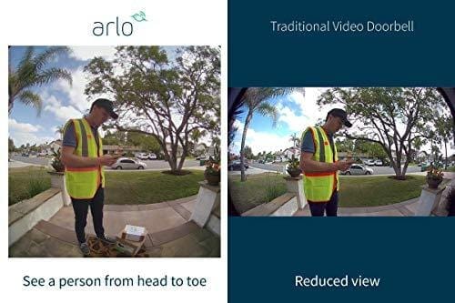 Arlo Video Doorbell | HD Video Quality, 2-Way Audio, Package Detection | Motion Detection and Alerts | Built-in Siren | Night Vision | Easy Installation (Existing Doorbell Wiring Required) | (AVD1001) Camera Arlo 