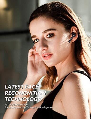 Bluetooth 5.0 Wireless Earbuds, Bluedio Hi(Hurricane) TWS Wireless Earbud Headphones in-Ear Earphones with Charging Case, Mini Car Headset Built-in Mic for Cell Phone/Running/Android, 5Hrs Playtime Electronics Bluedio 