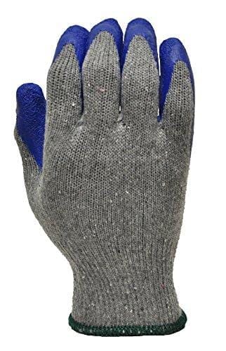 G & F 1511M-DZ Rubber Latex Coated Work Gloves for Construction, Blue, Crinkle Pattern, Men's Medium (Sold by dozen, 12 Pairs) Tools G & F Products 