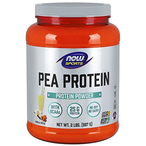 NOW Sports Pea Protein Vanilla Toffee Powder, 2-Pounds Supplement NOW Foods 
