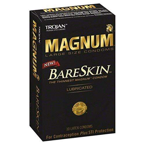 Trojan Magnum Bareskin Lubricated Condoms, 10 Count Condom Trojan 