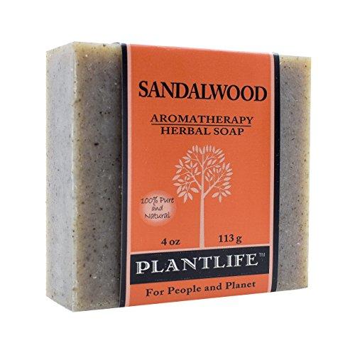 Sandalwood 100% Pure & Natural Aromatherapy Herbal Soap- 4 oz (113g) Natural Soap Plantlife 