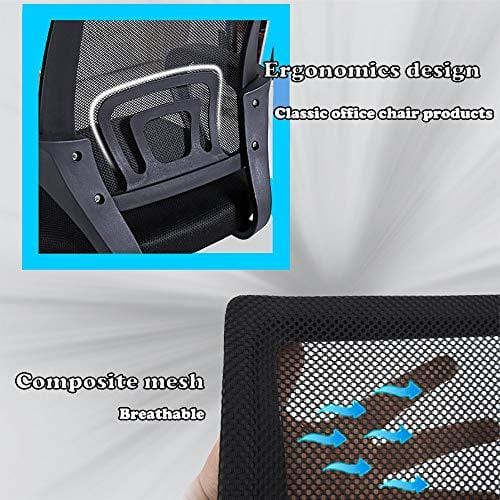 Office Chair Ergonomic Desk Chair Mesh Computer Chair Lumbar Support Modern Executive Adjustable Stool Rolling Swivel Chair for Back Pain, Black Furniture BestOffice 