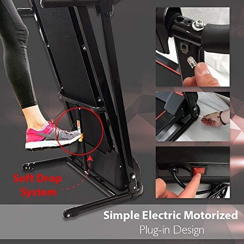 SereneLife SLFTRD18 - Smart Folding Compact Treadmill with Downloadable App & Bluetooth connectivity Sports SereneLife 