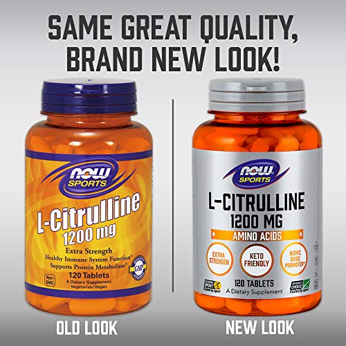 NOW L-Citrulline 1200 mg Extra Strength,120 Tablets Supplement Now Sports 