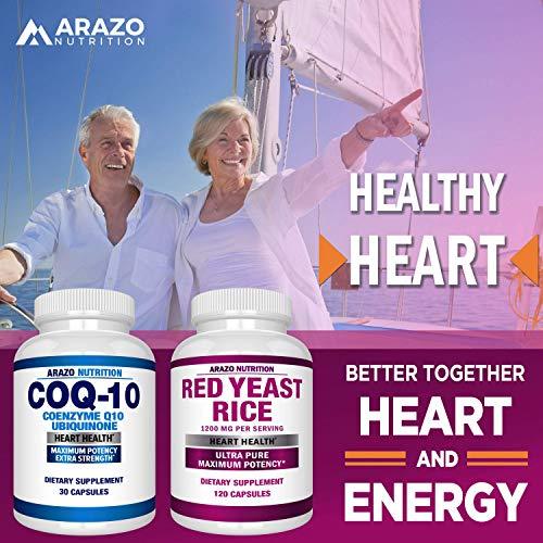 Red Yeast Rice Extract 1200 mg – CITRININ FREE Supplement – Vegetarian 120 Capsules - Arazo Nutrition Supplement Arazo Nutrition 