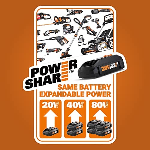 WORX WX030L.9 20V Power Share Cordless Cube Vac Compact Vacuum, Bare Tool Only, Black Tools WORX 