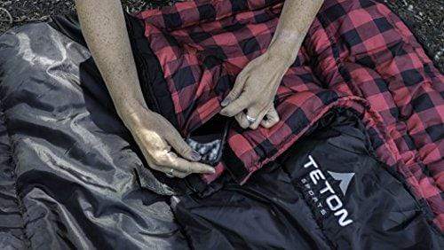 TETON Sports 101R Celsius XXL -18C/0F Sleeping Bag; 0 Degree Sleeping Bag Great for Cold Weather Camping; Lightweight Sleeping Bag; Hiking, Camping; Black, Right Zip Sleeping bag Teton Sports 