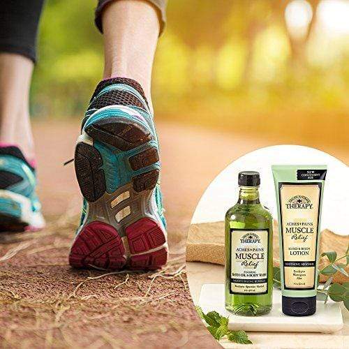 Village Naturals Aches and Pains Muscle Relief Foaming Bath Oil and Body Wash 16 oz. 2 pack, green, Green, 16 oz Skin Care Village Naturals Therapy 