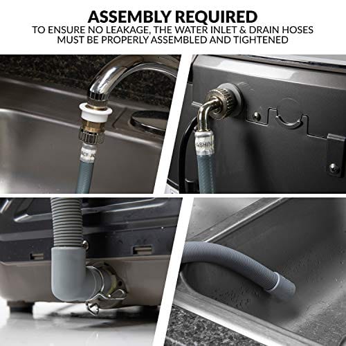 Farberware Professional FCW10BSCWHA 1.0 Cu. Ft. Portable Clothes Washer with 7-lb Load Capacity, Silver & Chrome Kitchen Farberware 