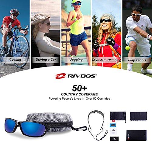RIVBOS Polarized Sports Sunglasses Driving Glasses for Men Women