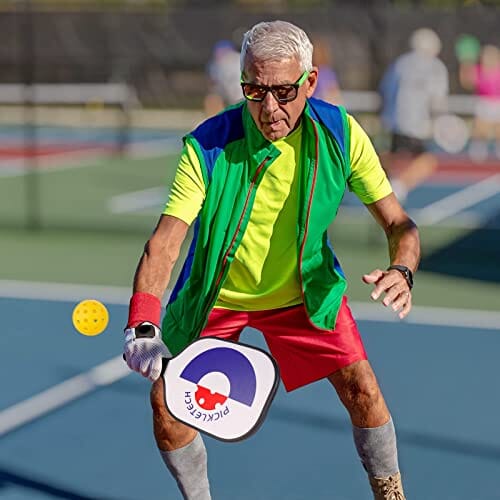 PICKLETECH Pickleball Set with Net -Regulation Size Portable Pickleball Net+ 4 Pickleball Paddles +4 Pickleball Balls +Pickleball Bag- New 4.0 Professional Version (Blue Set) Sports PICKLETECH 