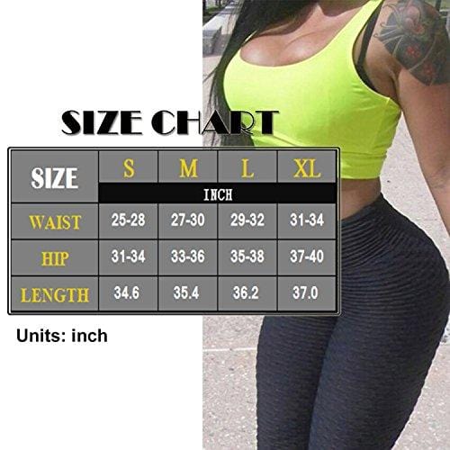 Women's High Waisted Yoga Pants Scrunched Booty Leggings Textured