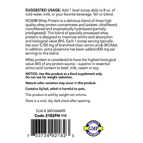 NOW Sports Whey Protein, Creamy Chocolate, 6-Pound Supplement Now Sports 