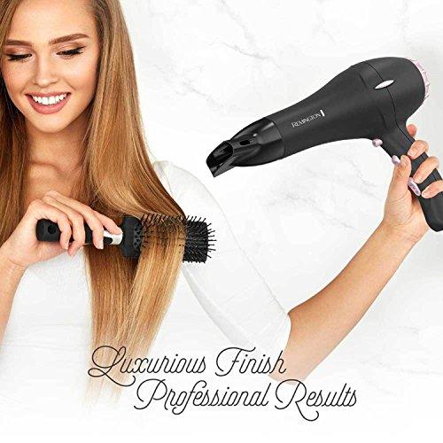 Remington Pro Hair Dryer with Pearl Ceramic Technology, Black/Pink, AC2015 Hair Dryer Remington 