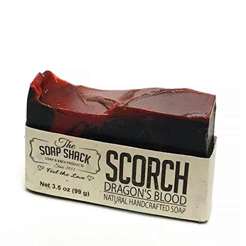 Dragons Blood Soap-Handmade Soap-Cold Process Soap-Activated Charcoal-Sandalwood-Myrrh-Patchouli-By The Soap Shack Natural Soap The Soap Shack 