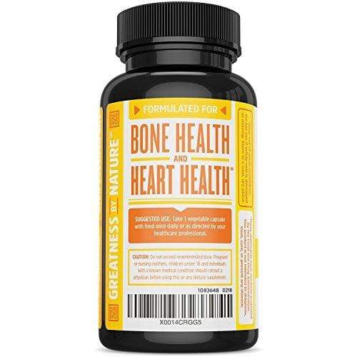 Vitamin K2 (MK7) with D3 Supplement - Vitamin D & K Complex - Bone and Heart Health Formula - 5000 IU Vitamin D3 & 90 mcg Vitamin K2 MK-7-60 Small & Easy to Swallow Vegetable Capsules Supplement Zhou Nutrition 