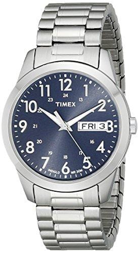 Timex Men's T2M933 South Street Sport Blue/Silver-Tone Stainless Steel Expansion Band Watch Watch Timex 