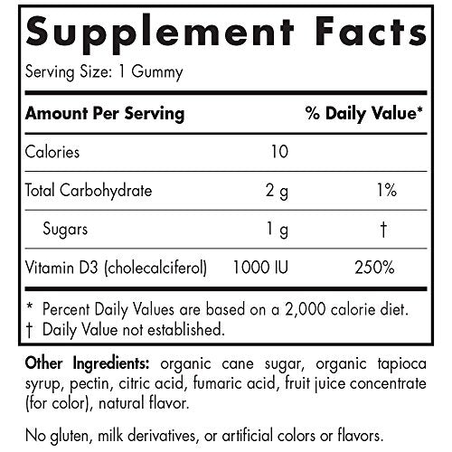 Nordic Naturals - Vitamin D3 Gummies, Healthy Bones, Mood, and Immune System Function, 60 Count Supplement Nordic Naturals 