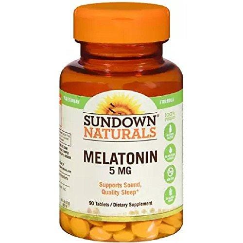 Sundown Naturals Melatonin 5mg, 90 Tablets (Pack of 3) Supplement Sundown Naturals 