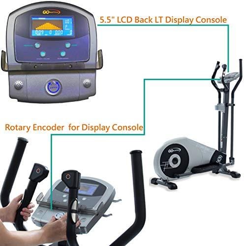 GOELLIPTICAL V-200T Standard Stride 17” Programmable Elliptical Exercise Cross Trainer Machine for Cardio Fitness Strength Conditioning Workout at Home or Gym Sports GOELLIPTICAL 