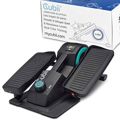 Cubii Jr: Desk Elliptical with Built in Display Monitor, Easy Assembly, Quiet & Compact, Adjustable Resistance (Turquoise) Sports Cubii 