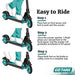 GOTRAX GKS Electric Scooter, Kick-Start Boost and Gravity Sensor Kids Electric Scooter, 6" Wheels UL Certificated E Scooter for Kids Age of 6-12 (Black) Outdoors Gotrax 