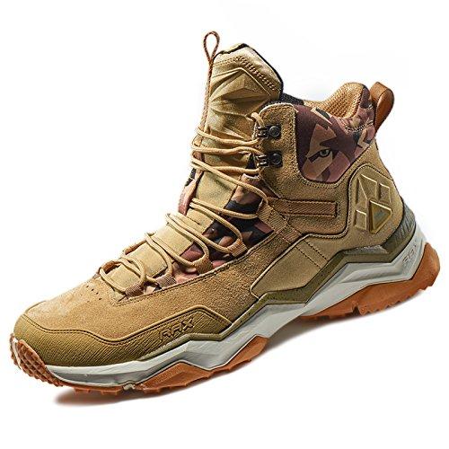 Rax Men's Wild Wolf Mid Venture Waterproof Lightweight Hiking Boots, Light Khaki, 11 D(M) US Men's Hiking Shoes RAX 