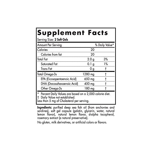 Nordic Naturals Pro - ProOmega, Promotes Brain and Heart Health, and Supports Healthy Eyes - Lemon Flavored 180 Soft Gels Supplement Nordic Naturals 