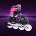 Adjustable Inline Skates for Girls and Boys with Light up Wheels Beginner Skates Safe and Durable Inline Roller Skates for Kids and Adults, Men and Women Pink Size 4 Outdoors Zuwaos 