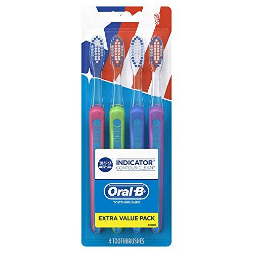 Oral-B 40 Soft Bristles Indicator Contour Clean Toothbrush, 4 Count Toothbrush Oral B 