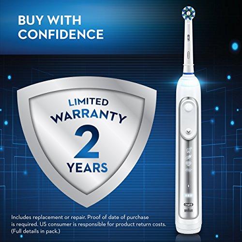 Oral-B Pro 6000 SmartSeries Electronic Power Rechargeable Battery Electric Toothbrush with Bluetooth Connectivity, White, Powered by Braun Electric Toothbrush Oral B 