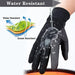 OZERO Driving Gloves for Men, Winter Warm Bike Glove for Smart Phone Texting with Non-Slip Silicone Gel - Thermal Cotton - Windproof and Waterproof for Running, Cycling - Black (X-Large) Outdoors OZERO 