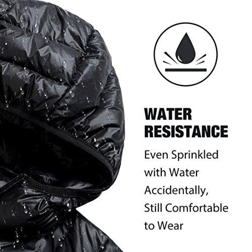 Wantdo Women's Lightweight Packable Down Jacket(Black, Medium) Ski Wantdo 