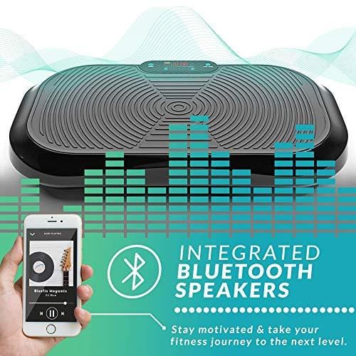 Bluefin Fitness Vibration Platform | Ultra Slim | Built-in Bluetooth Speakers | Silent Drive Motor | Ideal for Toning and Weight Loss Machine Sports Bluefin Fitness 