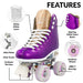 Crazy Skates Glam Roller Skates for Women and Girls - Dazzling Glitter Sparkle Quad Skates - Purple with Gold (Size 3) Outdoors Crazy Skates 