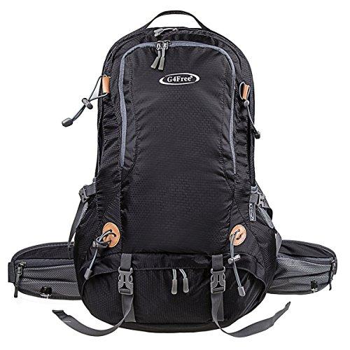 G4Free 50L Outdoor Backpack Camping Climbing Hiking Backpack for Backpacker Unisex Bag with Rain Cover(Black) Backpack G4Free 
