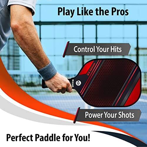 JP WinLook Premium Pickleball Paddles Set - Pickleball Set with Graphite Rackets for Women & Men and Pickleball Balls for Indoor or Outdoor Play. Pickleball Set - Racquets, Pickleballs & Carry Bag Sports JP WinLook 