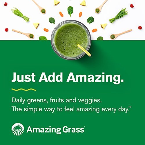 Amazing Grass Energy Green Superfood Organic Powder with Wheat Grass and Greens, Natural Caffeine with Yerba Mate and Matcha Green Tea, Flavor: Watermelon, 60 Servings Supplement Amazing Grass 