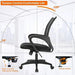 Home Office Chair Ergonomic Desk Chair Mesh Computer Chair with Lumbar Support Armrest Executive Rolling Swivel Adjustable Mid Back Task Chair for Women Adults, Black Furniture BestOffice 