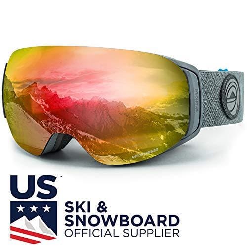 WildHorn Outfitters Roca Ski Goggles & Snowboard Goggles- Premium Snow Goggles for Men, Women and Kids. Features Quick Change Magnetic Lens System with Integrated Clip Lock. Ski WildHorn Outfitters 