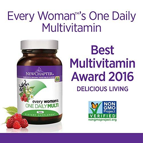New Chapter Every Woman's One Daily, Women's Multivitamin Fermented with Probiotics + Iron + B Vitamins + Vitamin D3 + Organic Non-GMO Ingredients - 72 ct New Chapter 