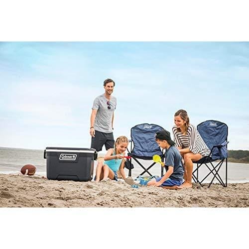 Coleman Cooler Quad Portable Camping Chair, Blue Outdoors Coleman 
