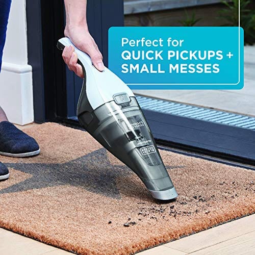 beyond by BLACK+DECKER Cordless dustbuster® - Handheld Vacuum Cleaner - Cordless, Icy Blue - Mini Vacuum Cleaner (Model Number: HNVC215B12AEV) Outdoors beyond 